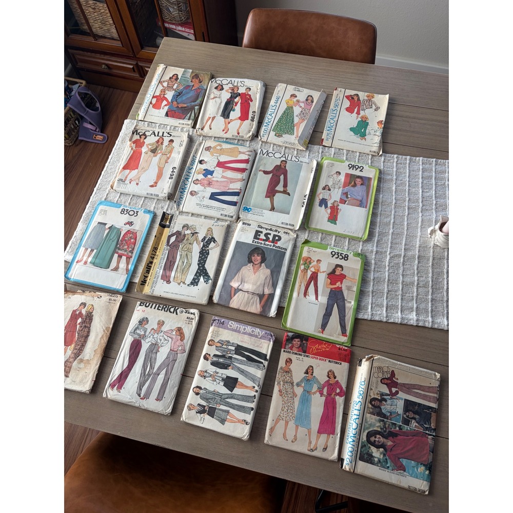 17 vintage 1970's sewing patterns Butterick Simplicity McCalls cut & uncut